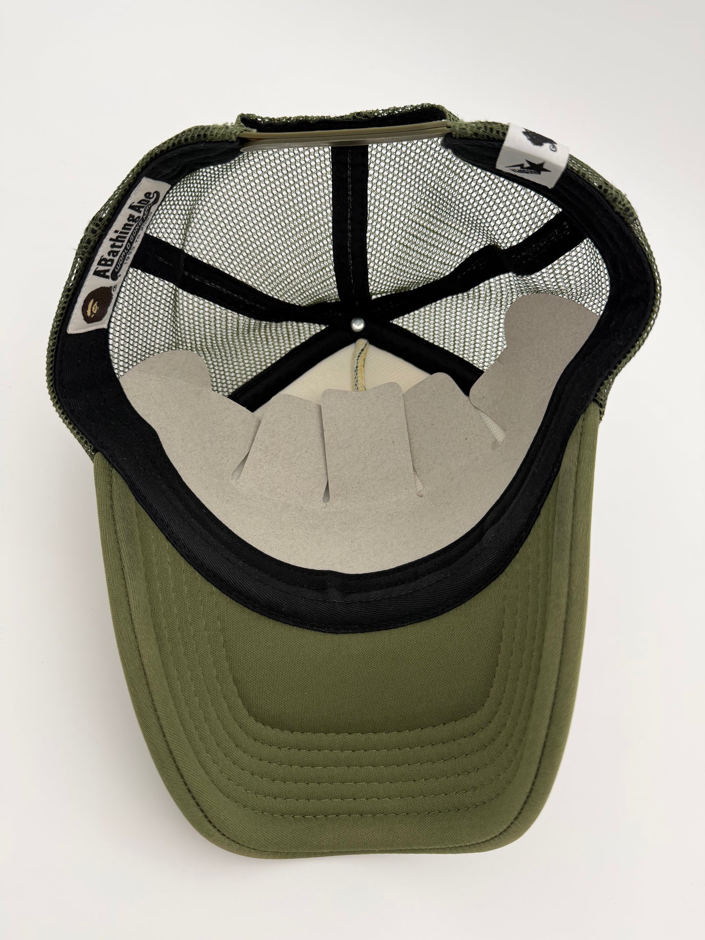 BAPE X KIDSUPER BAPE STA LOGO RHINESTONE TRUCKER - CAMO/PINK