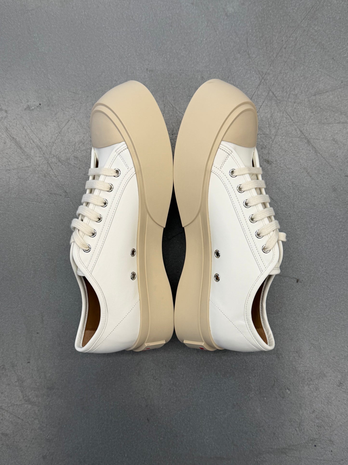 MARNI NAPPA LEATHER PABLO SNEAKER - WHITE (W/O BOX)