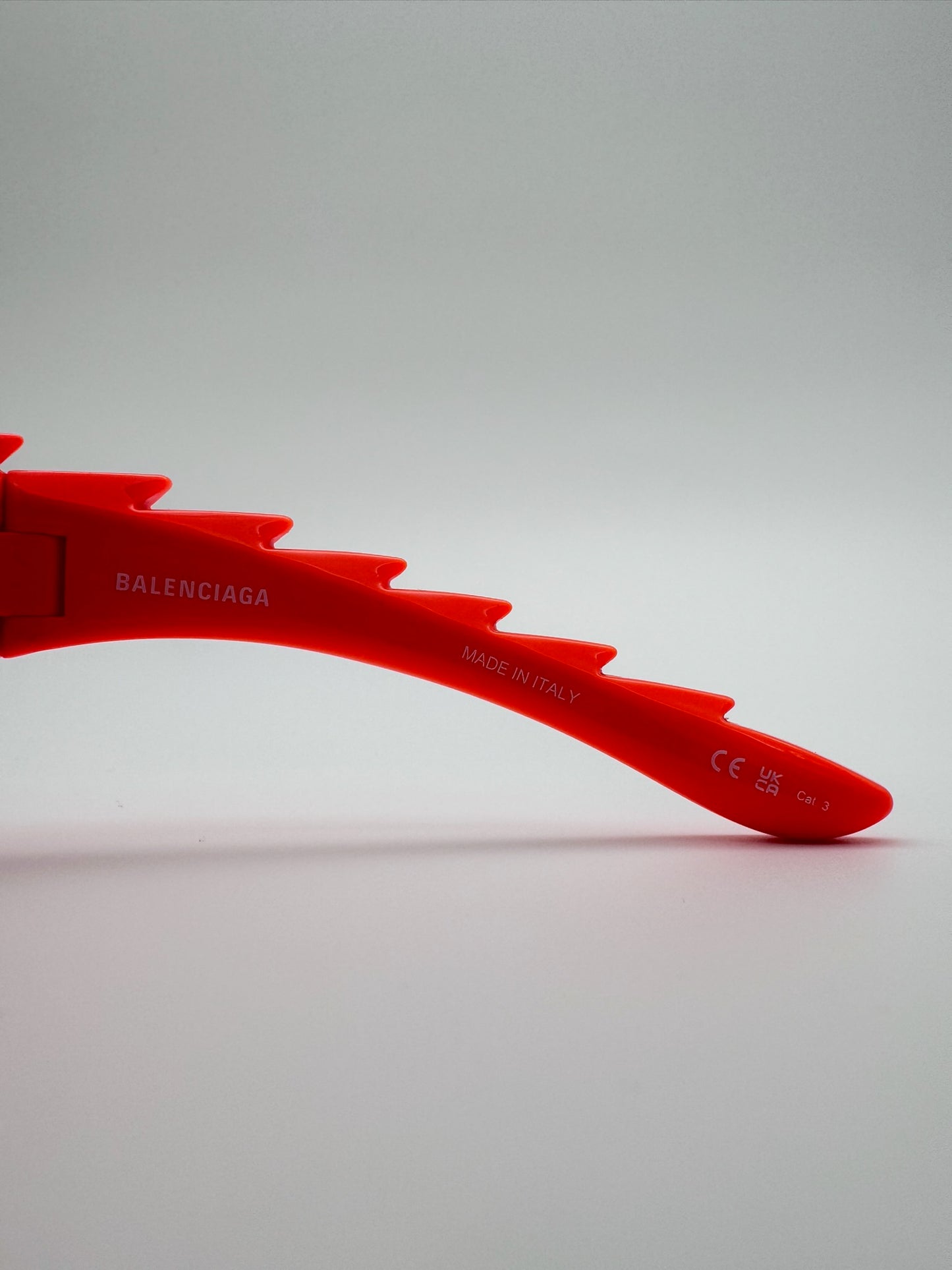 BALENCIAGA SPIKE RECTANGLE SUNGLASSES BB0255S 005 ORANGE