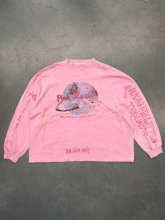 2022 BALENCIAGA X PINK MARTINI LIMITED EDITION LONG SLEEVE TEE - PINK (279/350)
