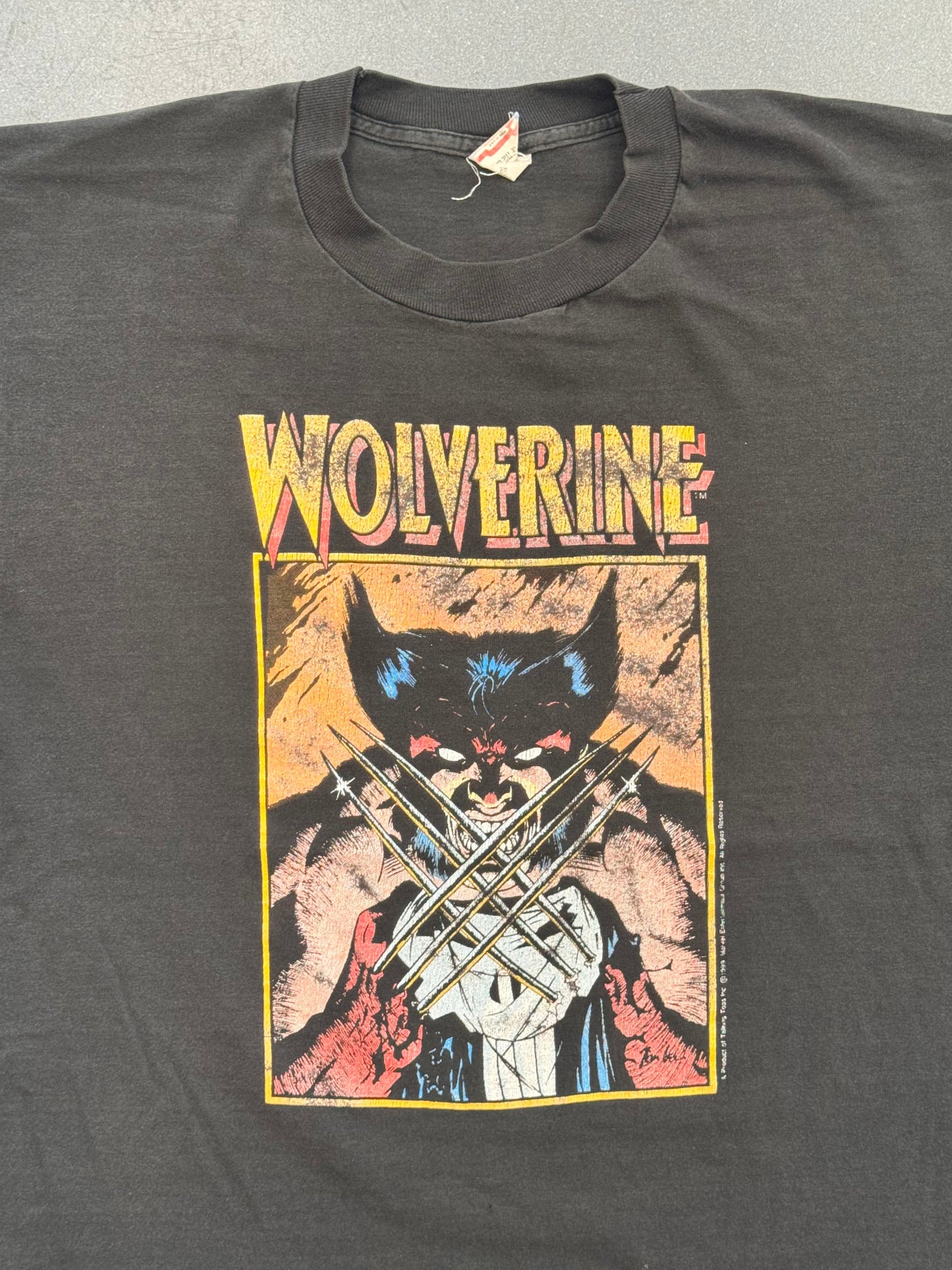 1989 MARVEL COMIC IMAGES WOLVERINE VS PUNISHER TEE (FOTL TAG)