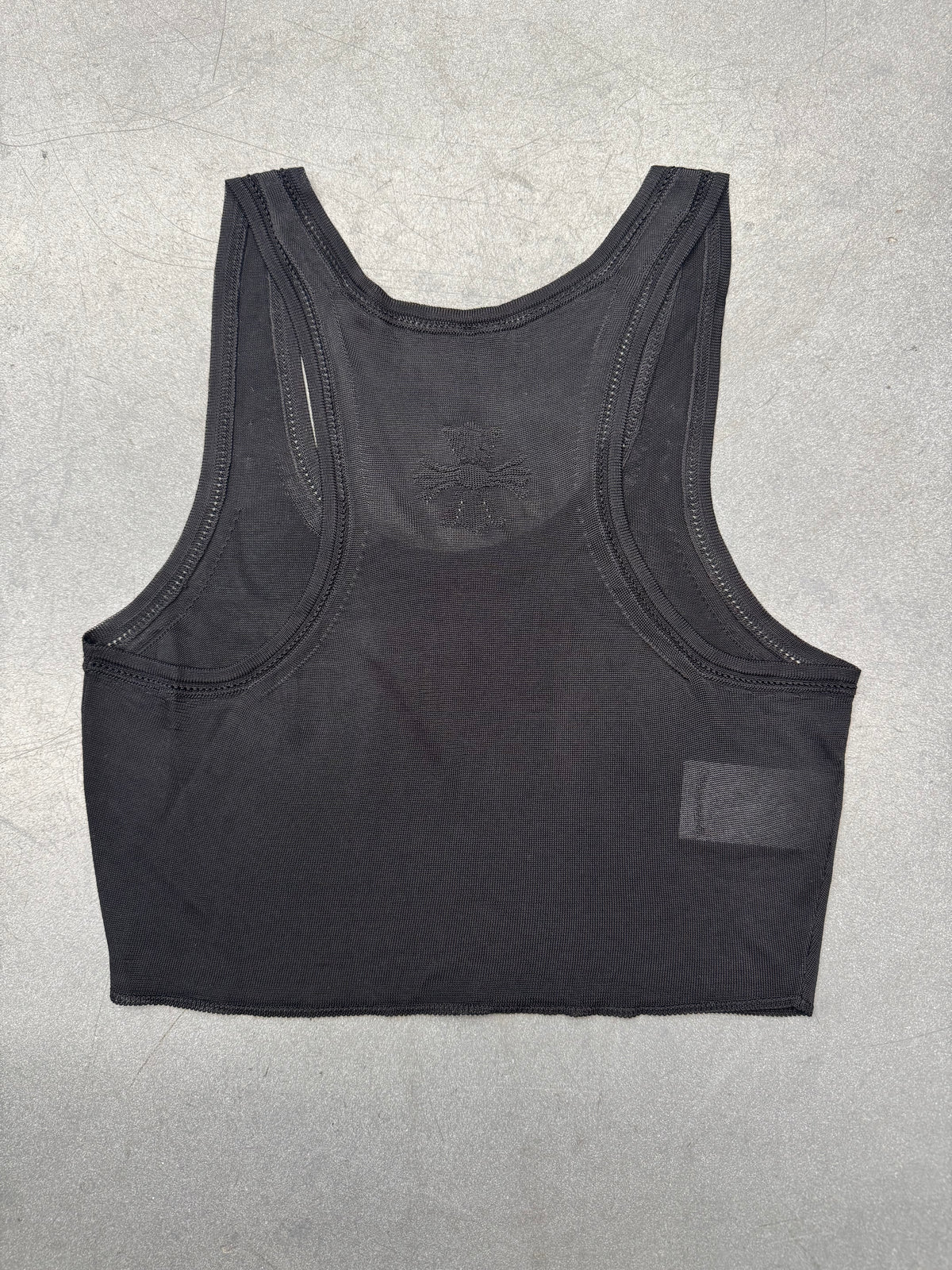 CHROME HEARTS 'FRANKIE' SHEER JACQUARD LUXE TOP