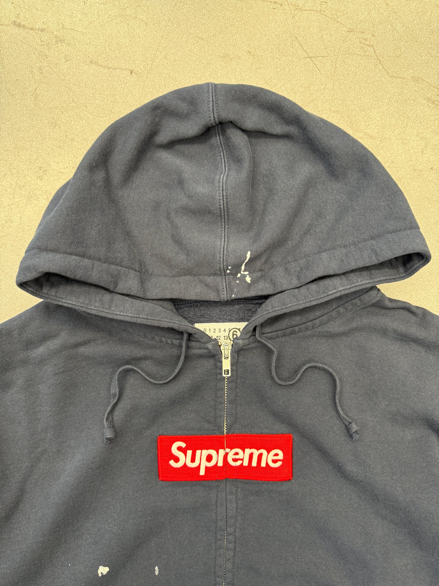 SS26 SUPREME MM6 MAISON MARGIELA BOX LOGO ZIP UP HOODED SWEATSHIRT