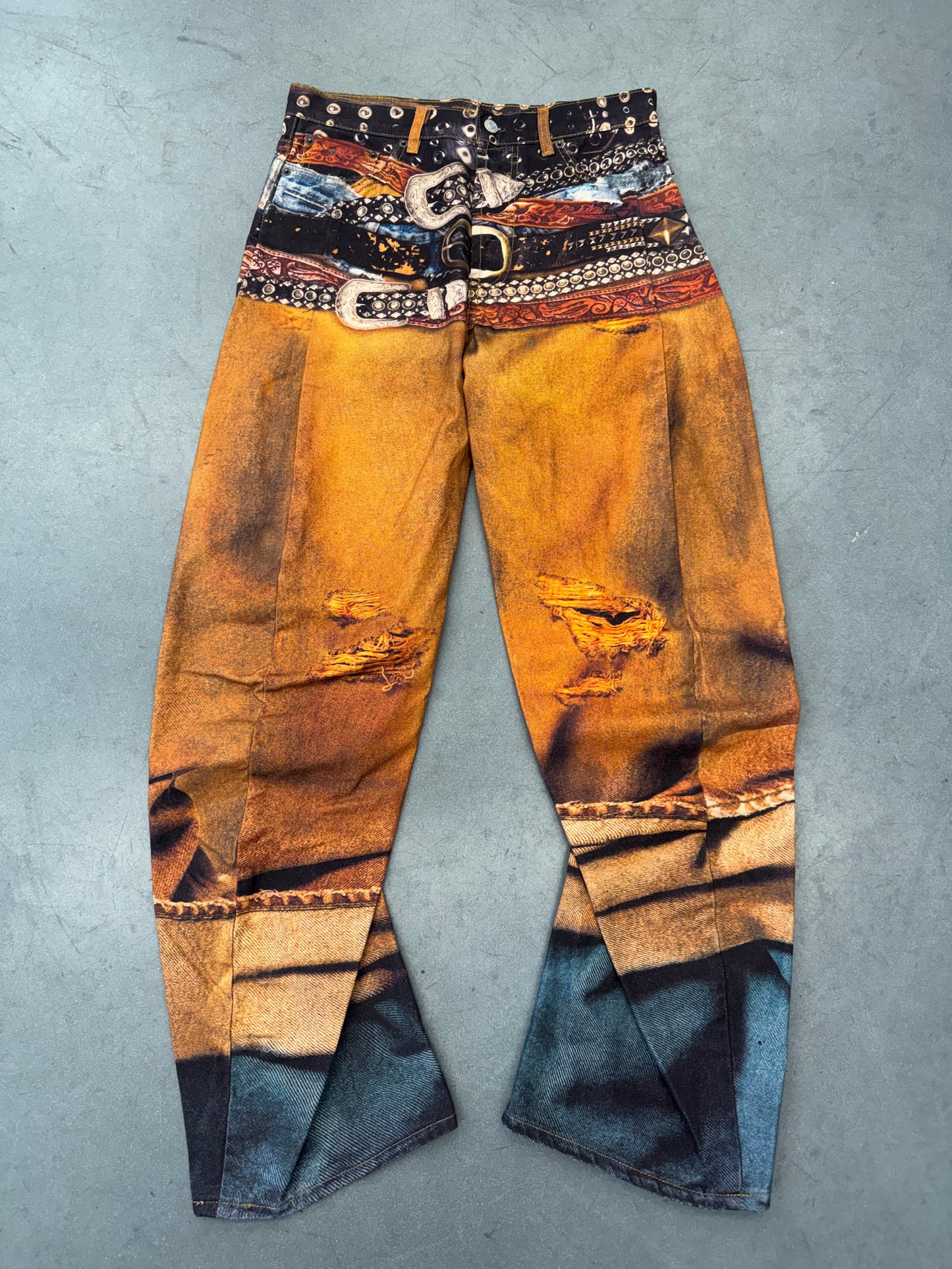 SS25 ACNE STUDIOS TLO STACKED BELTS 2006M LOOSE FIT JEANS