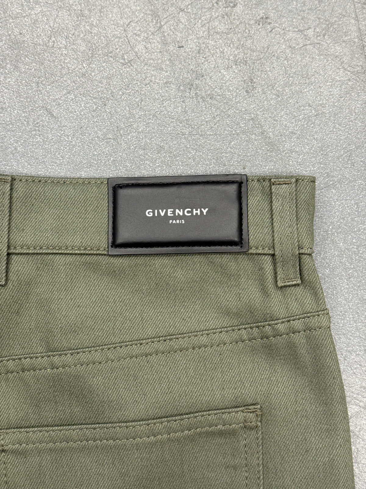 SS26 GIVENCHY SEAM OVERDYED JEANS - SALVIA