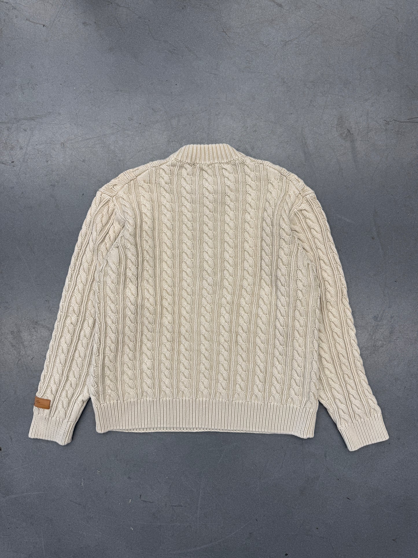 KITH TILDEN CREWNECK CABLE KNITTED SWEATER - FIELD
