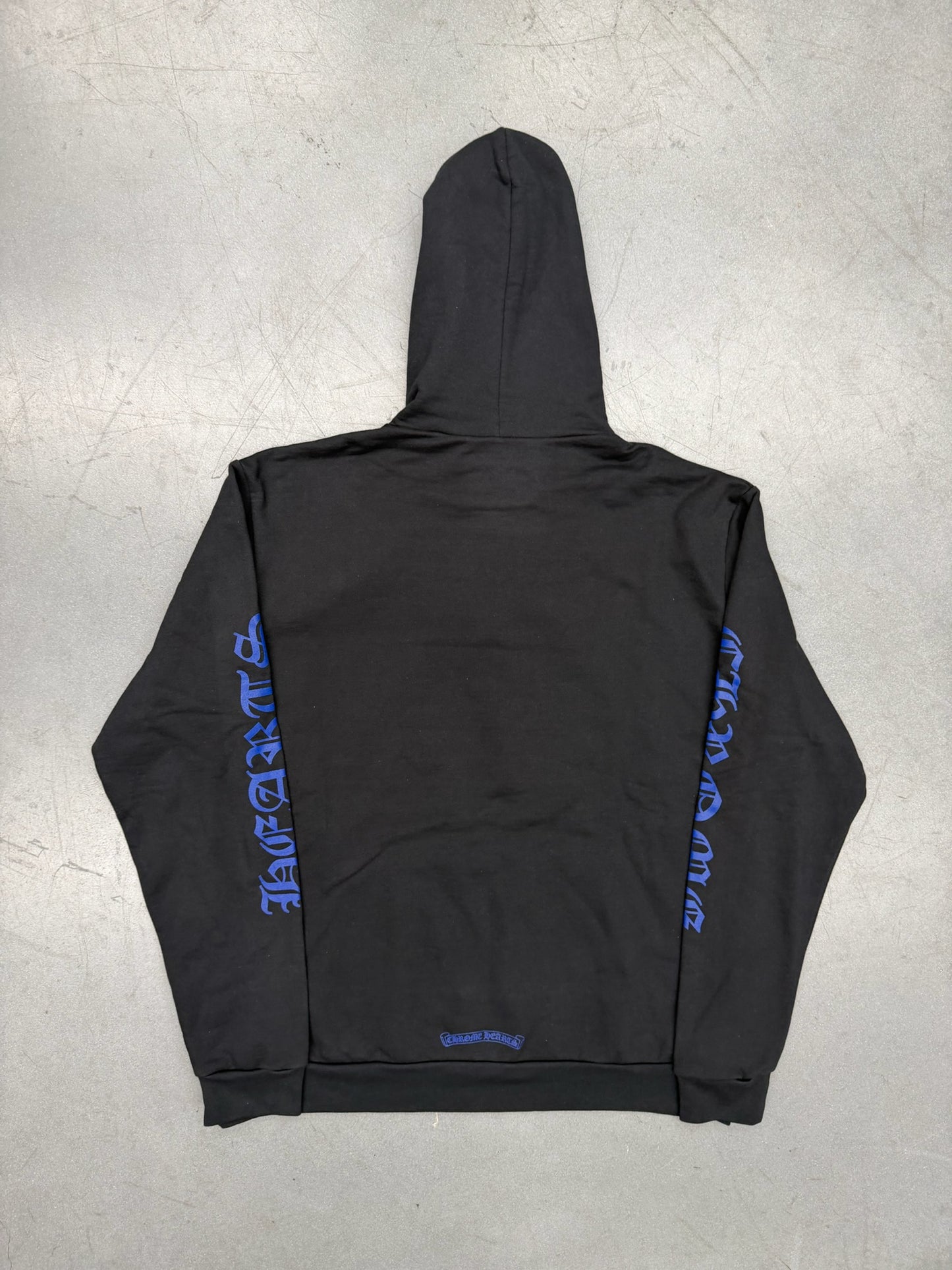 CHROME HEARTS BLUE VERTICAL LOGO PULLOVER HOODIE
