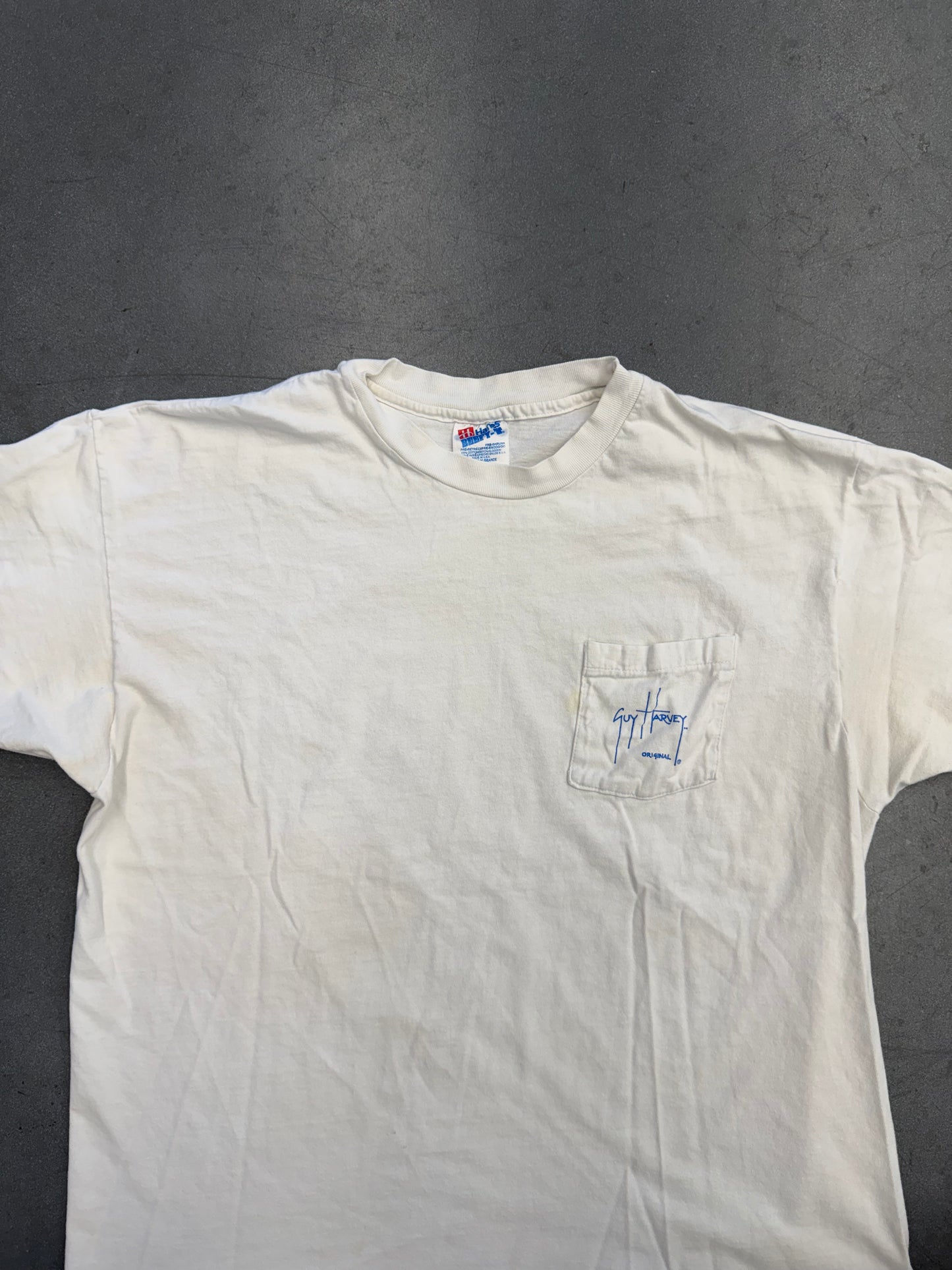 90S GUY HARVEY TURTLE POCKET TEE (HANES BEEFY-T TAG)