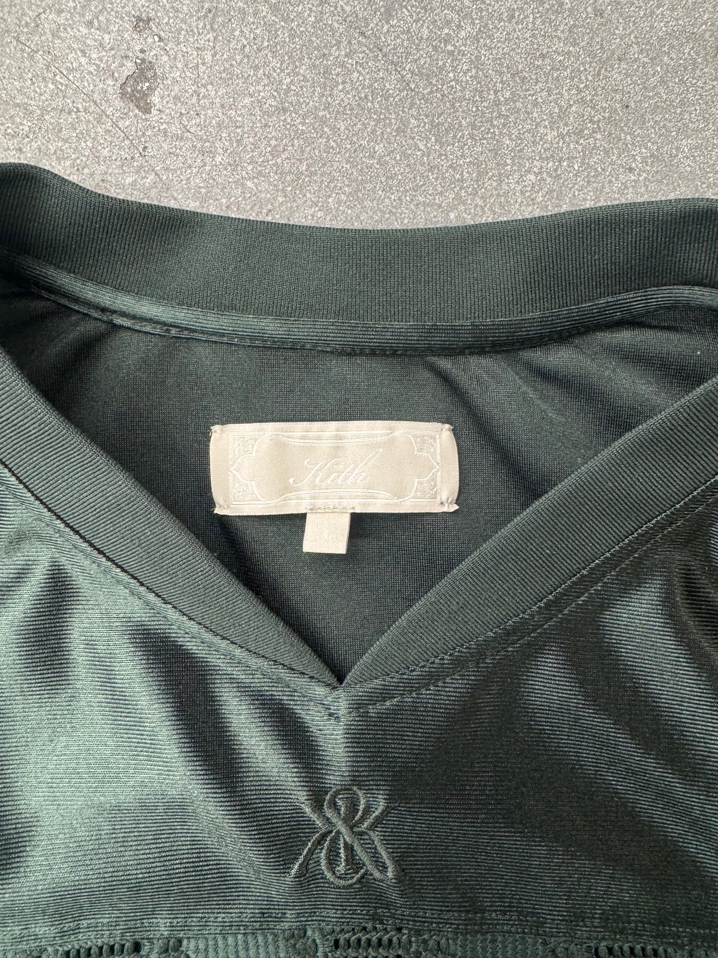 FW24 KITH MALIK LACE COMBO JERSEY - STADIUM GREEN