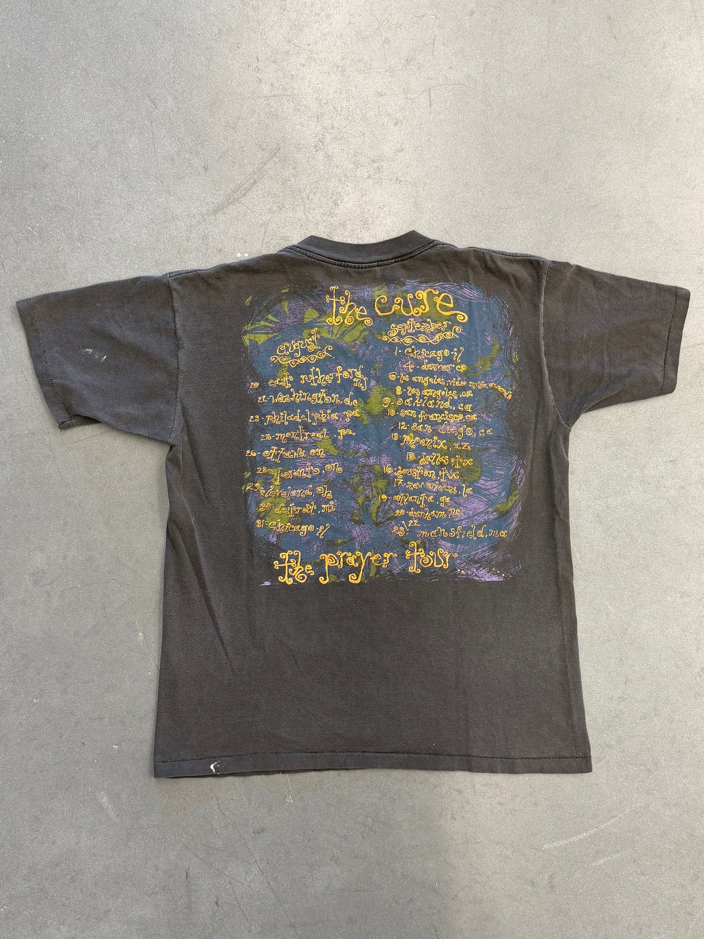 1989 THE CURE THE PRAYER TOUR TEE (ONEITA TAG)