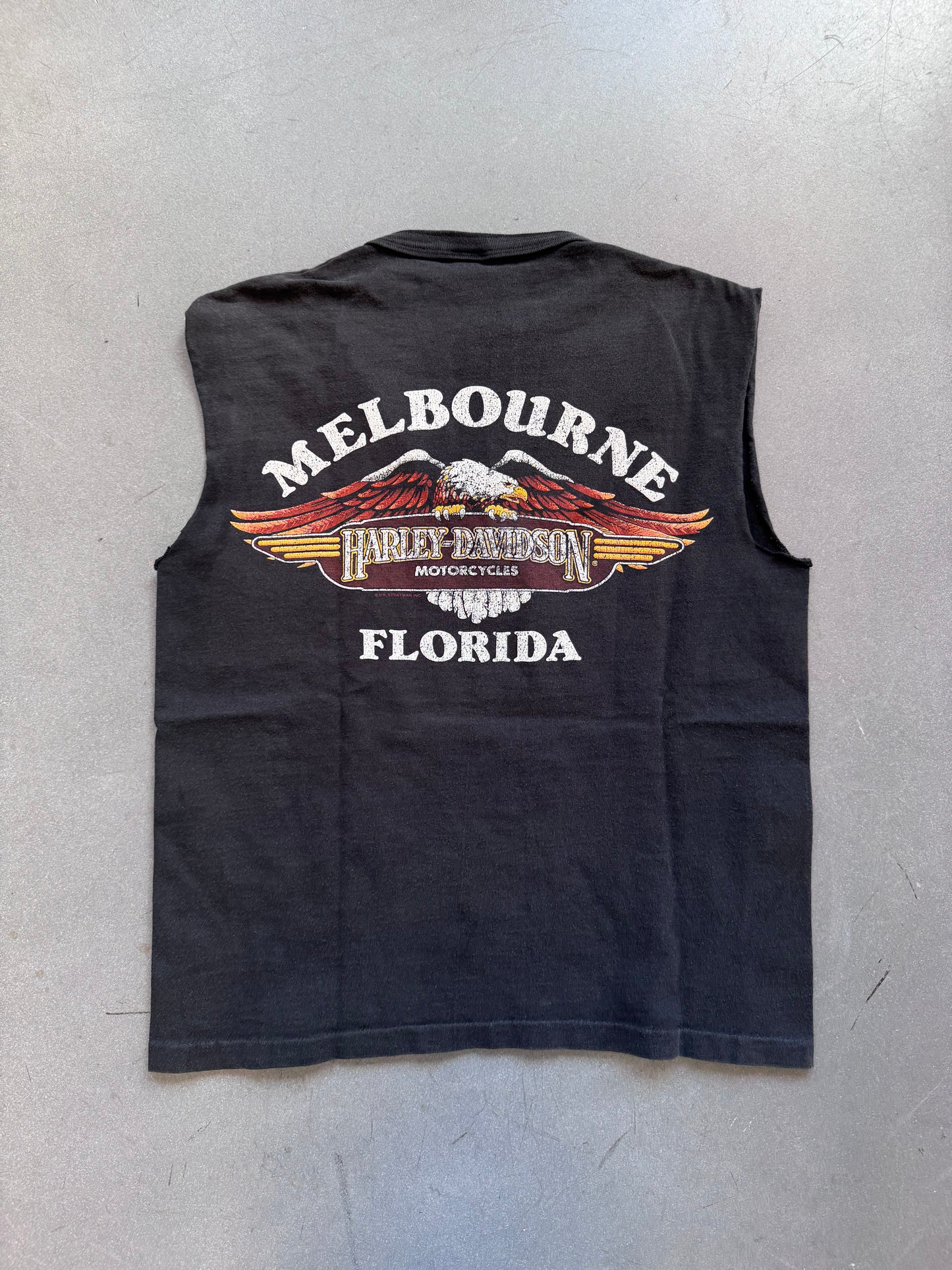 1995 HARLEY DAVIDSON CUT-SLEEVE BUTTON HENLEY TEE MELBOURNE, FLORIDA
