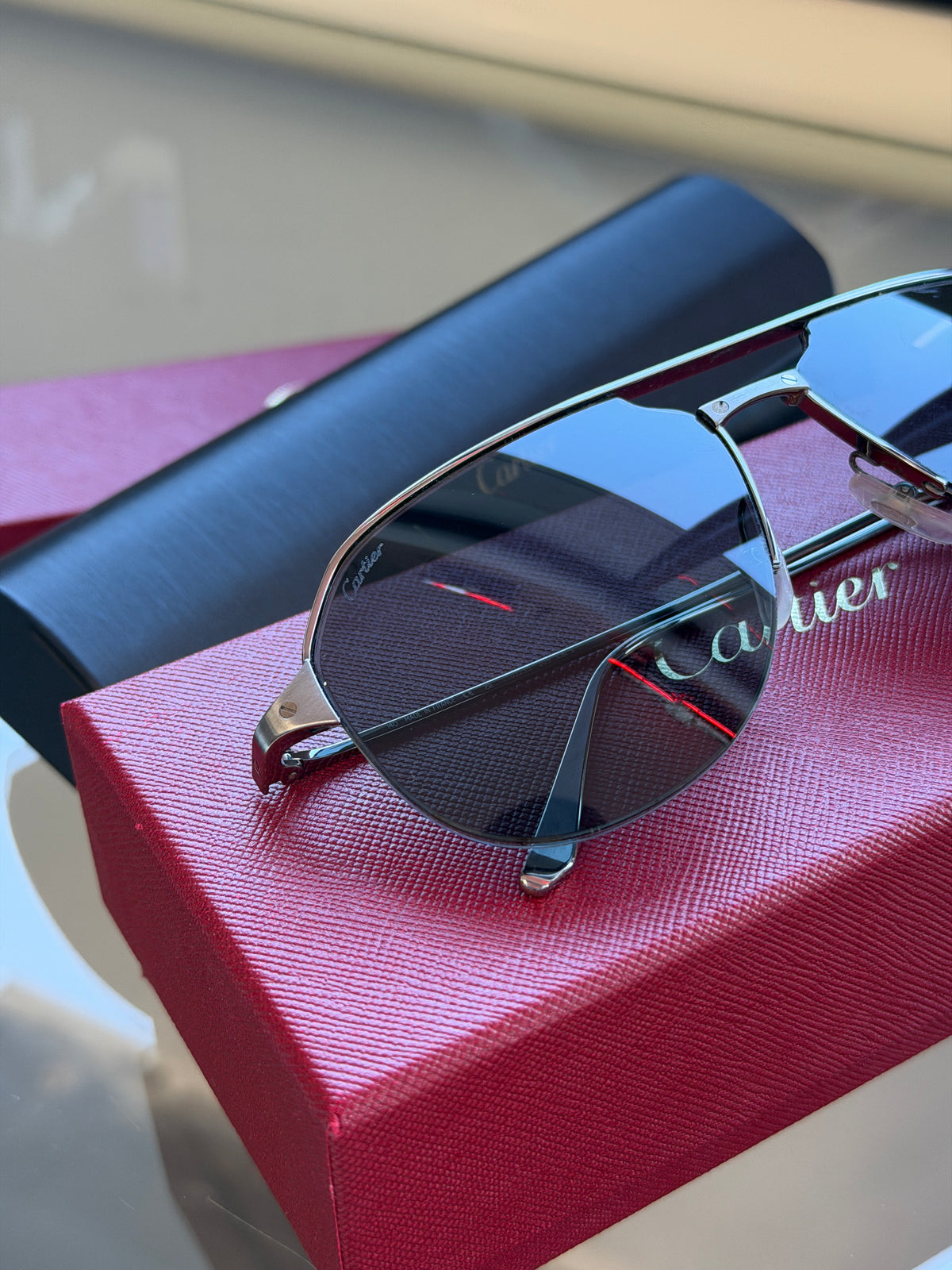 CARTIER AVIATOR SUNGLASSES - CT0229S 005 CAT 3