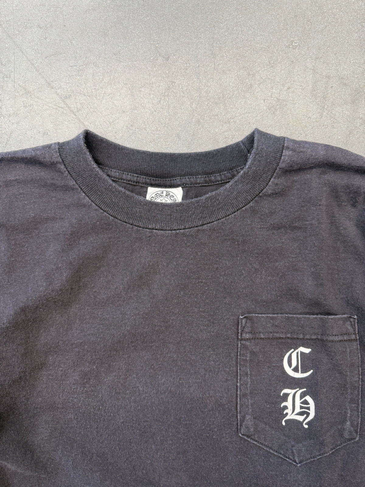 VINTAGE CHROME HEARTS MALIBU STAR POCKET LONG SLEEVE TEE (WHITE TAG)