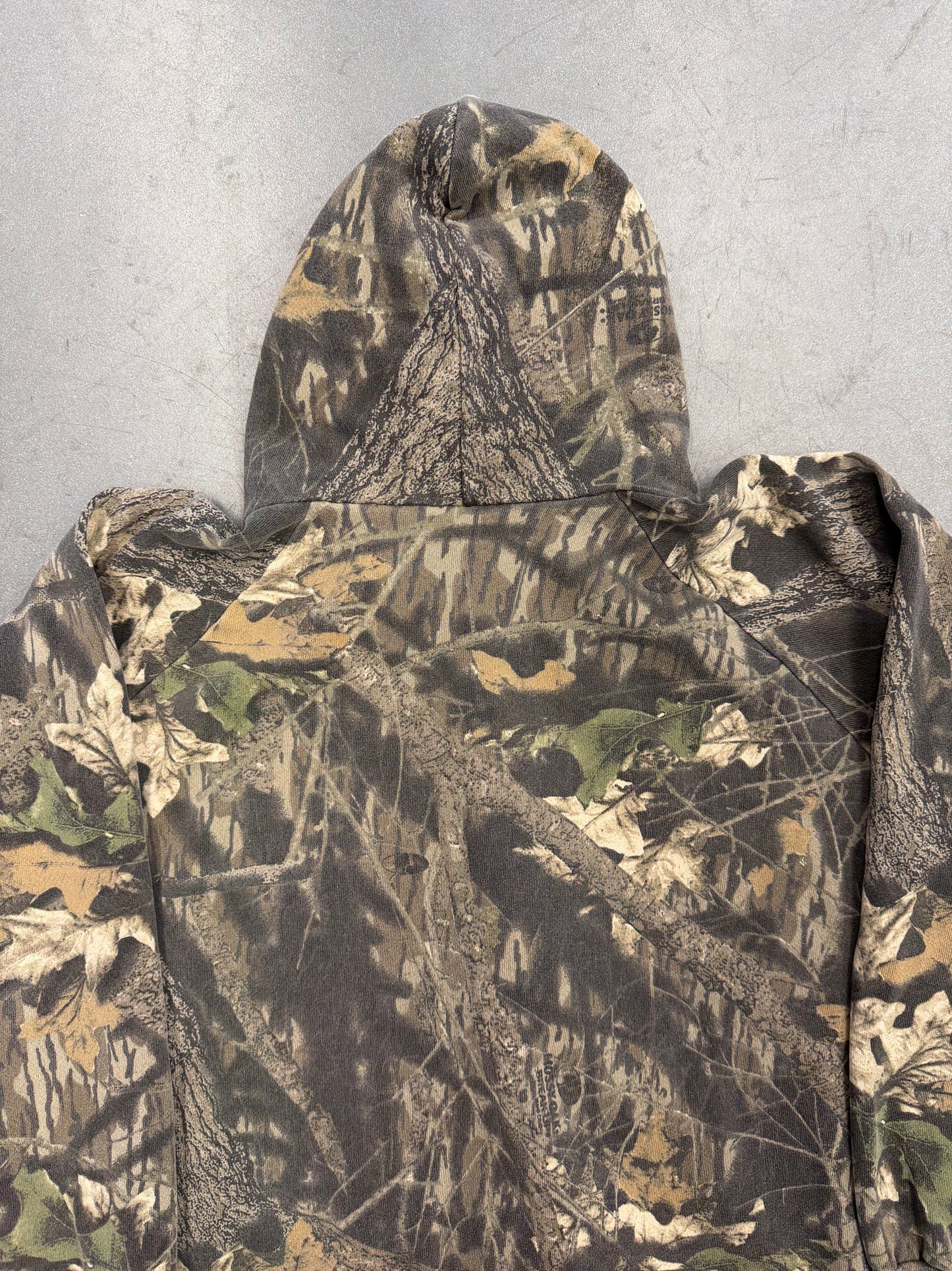 90'S MOSSY OAK FULL ZIP CAMO HOODIE (MADE IN USA TAG)