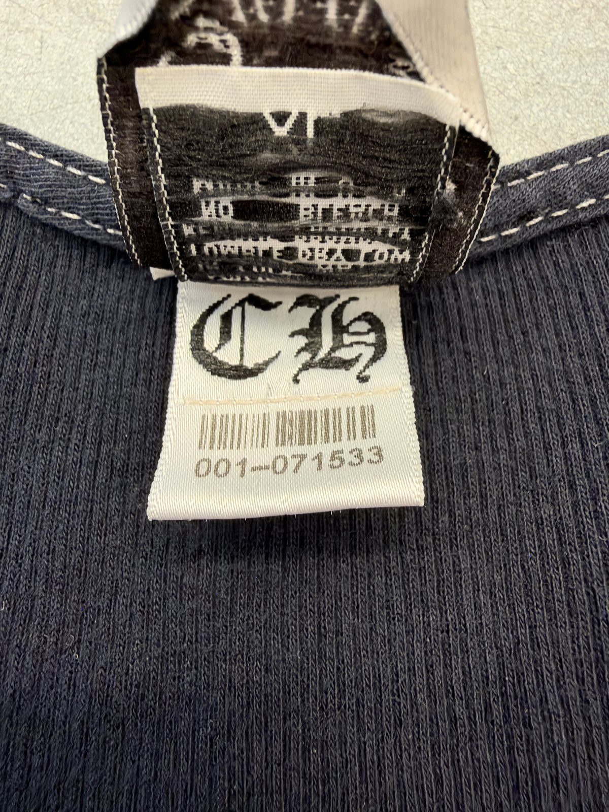VINTAGE CHROME HEARTS TRIPLE CROSS HORSESHOE TANK TOP