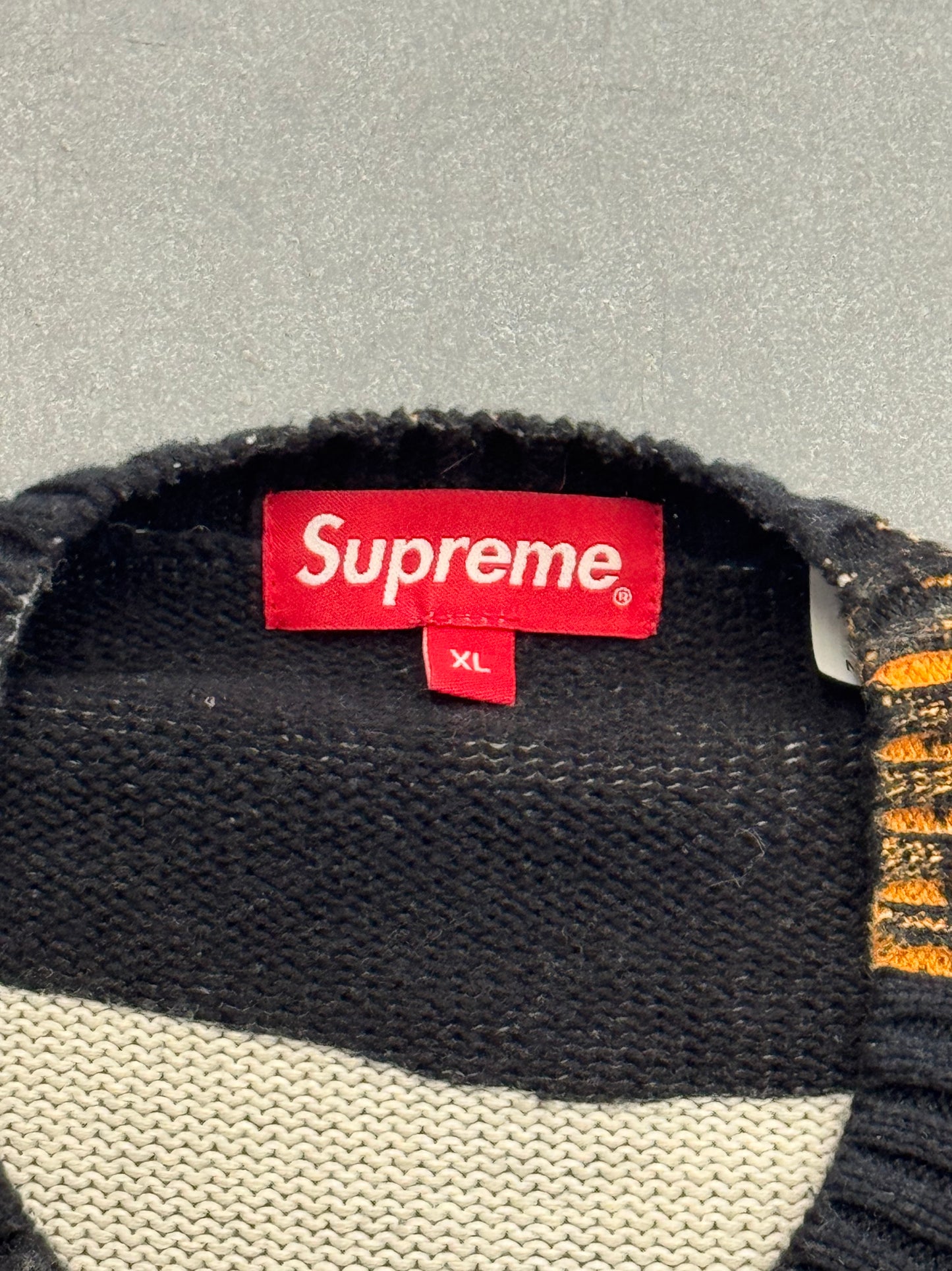 SS22 SUPREME X NATE LOWMAN KNIT BULLET HOLE SWEATER - BLACK