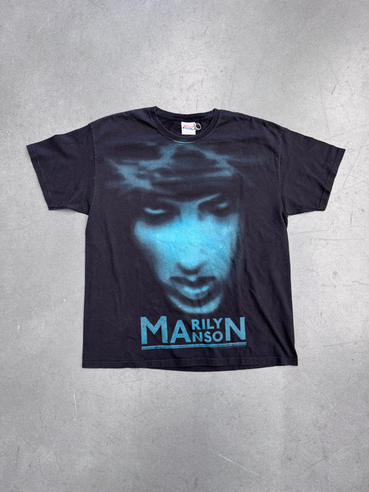 2009 MARILYN MANSON BIG FACE TEE (HANES TAG)