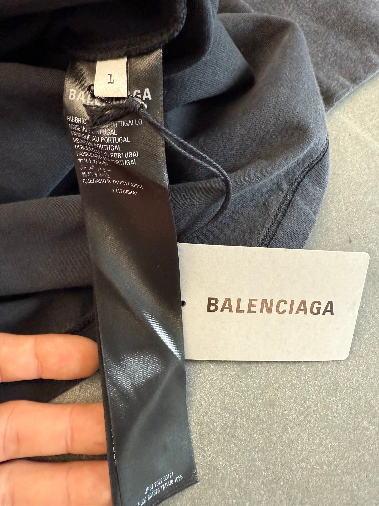 BALENCIAGA STRIKE 1917 OVERSIZED PRINT TEE - BLACK (NWT)