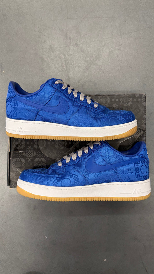 2019 CLOT BLUE SILK NIKE AIR FORCE 1 LOW (WITH BOX)