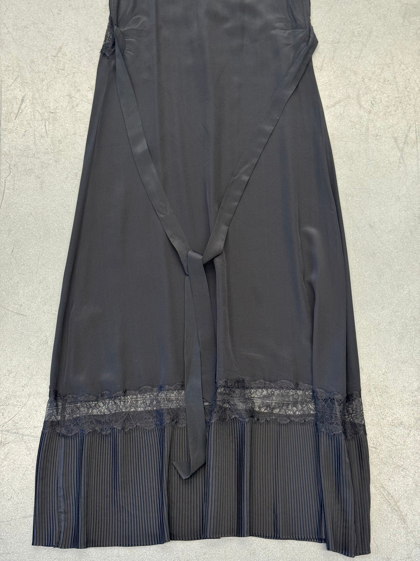 SLEEPING WITH JACQUES BLACK SILK SLEEPWEAR DRESS