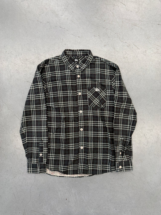 STUSSY FLANNEL BUTTON-UP SHIRT