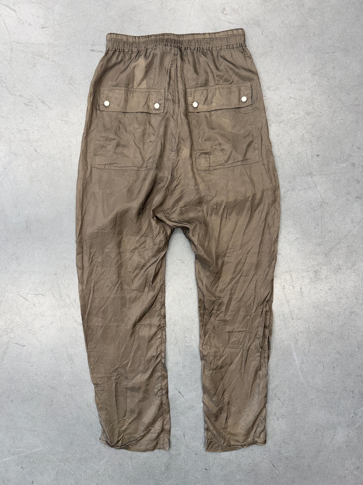 RICK OWENS MAINLINE DRAWSTRING ZIP-FLY DROP-CROTCH PANT