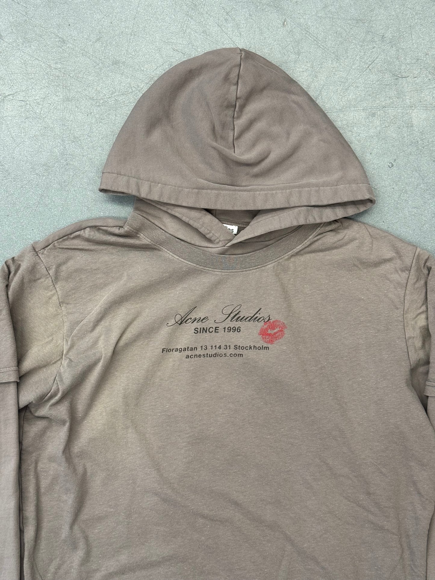 ACNE STUDIOS DOUBLE LAYER BUSINESS CARD HOODIE