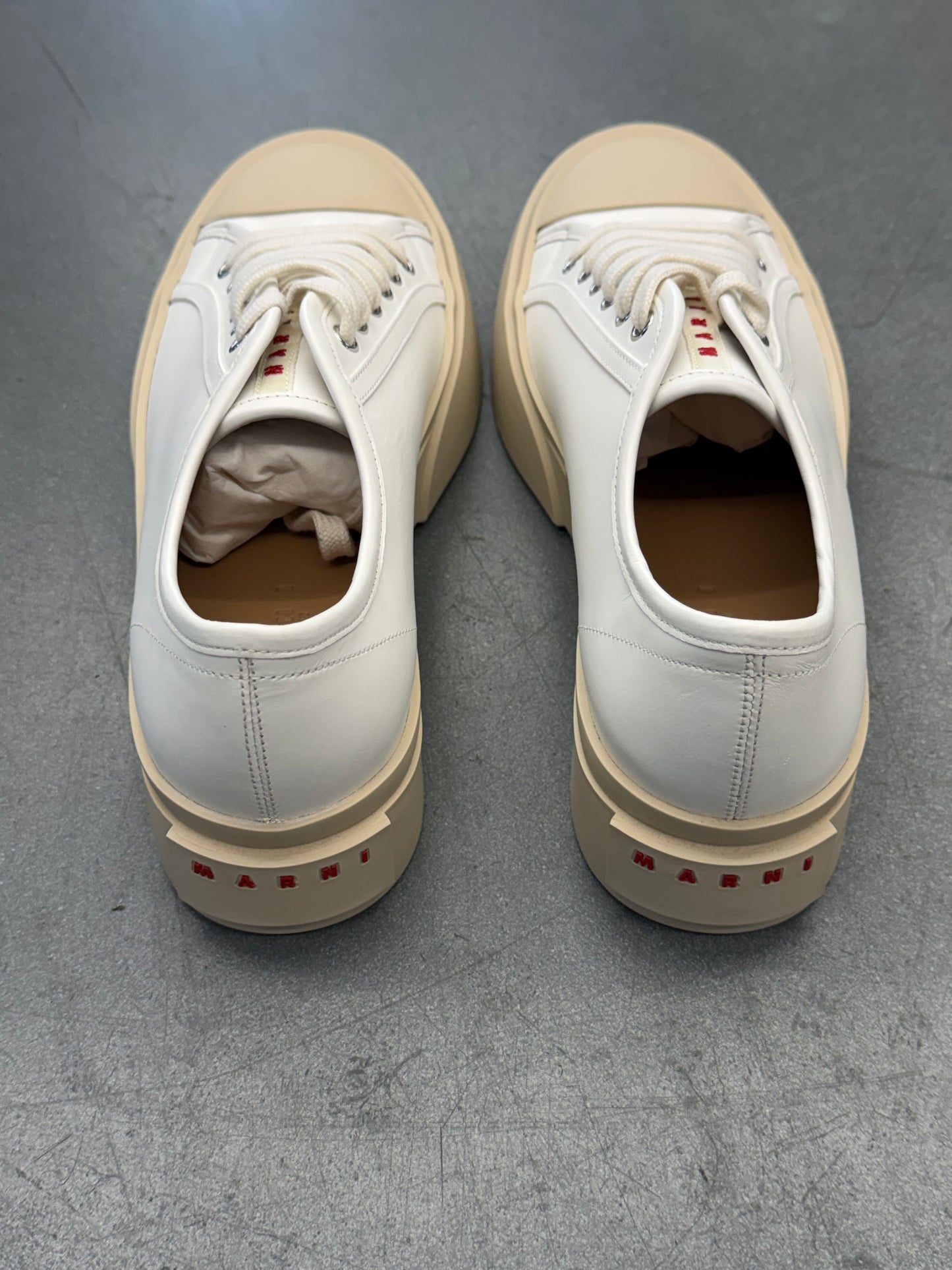 MARNI NAPPA LEATHER PABLO SNEAKER - WHITE (W/O BOX)