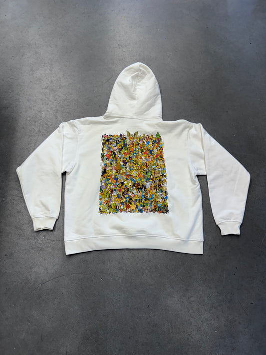 SS21 KITH X THE SIMPSONS CAST OF CHARACTERS HOODIE - WHITE (2XL)