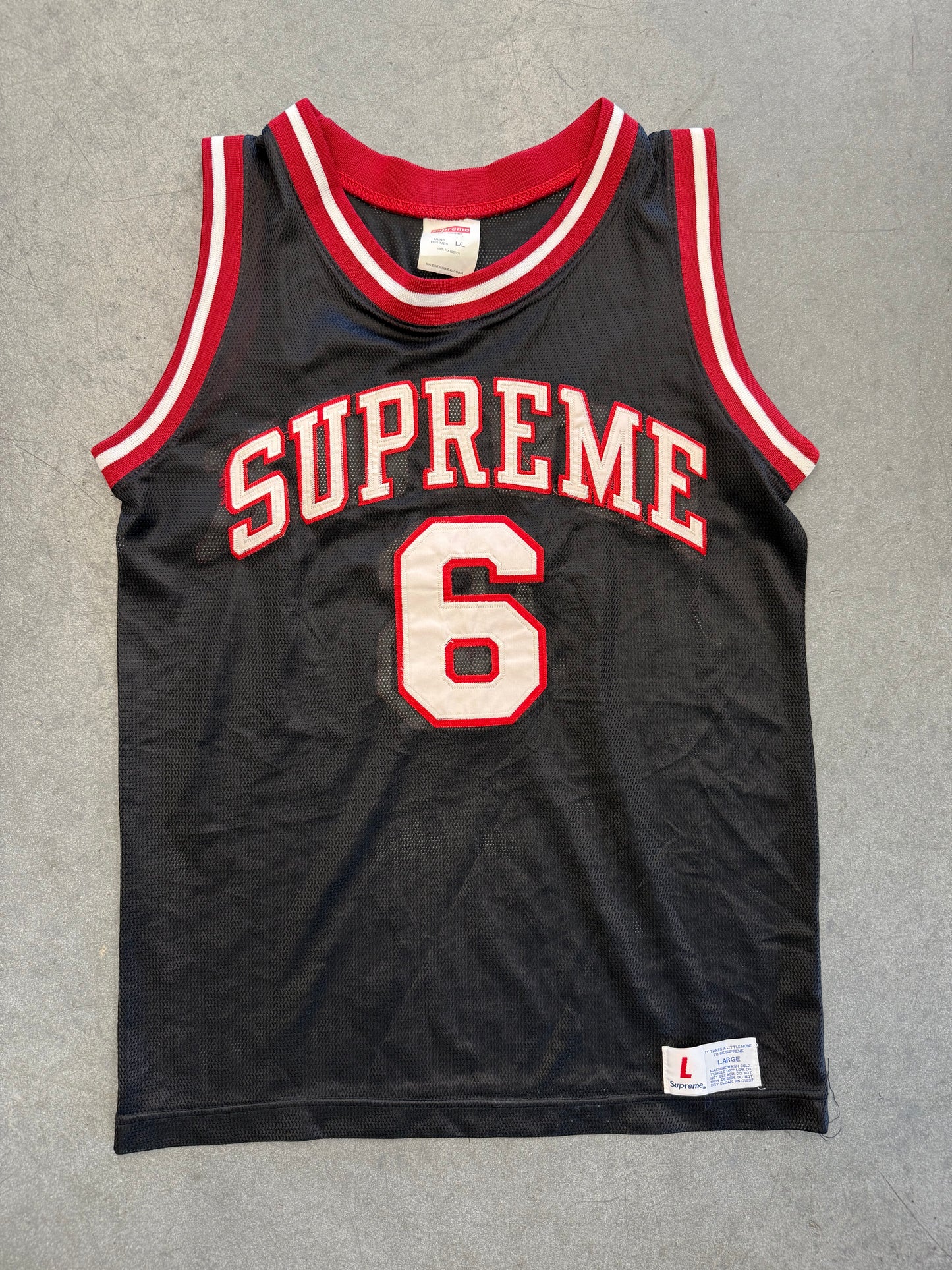 VINTAGE SUPREME "6" AWAY BASKETBALL JERSEY