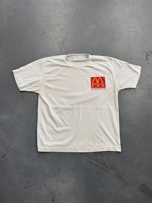 80S BOOTLEG MCDONALDS "MARIJUANA OVER 1 BILLION STONED" ACAPULCO TEE (M TAG)