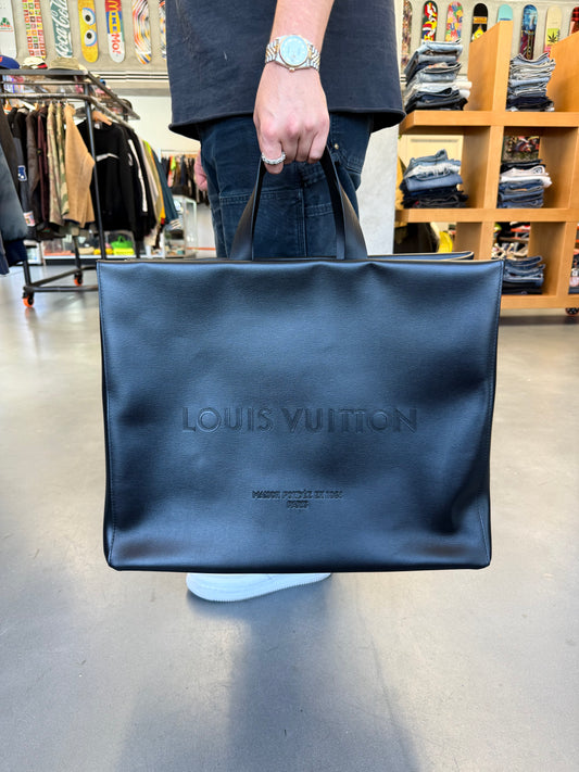 2025 LOUIS VUITTON SHOPPER TOTE GM BAG BLACK LEATHER