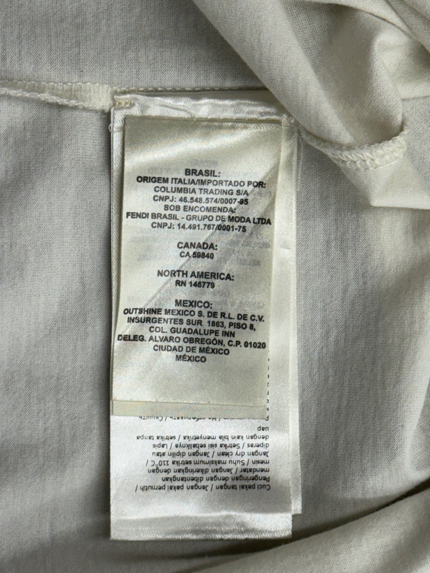 FENDI FF PADDED SUEDE LOGO TEE