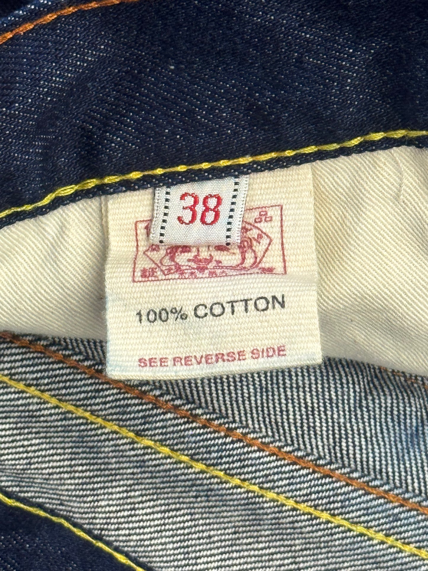VINTAGE EVISU JEANS COMIC BOOK DIACOCK - SIZE 38