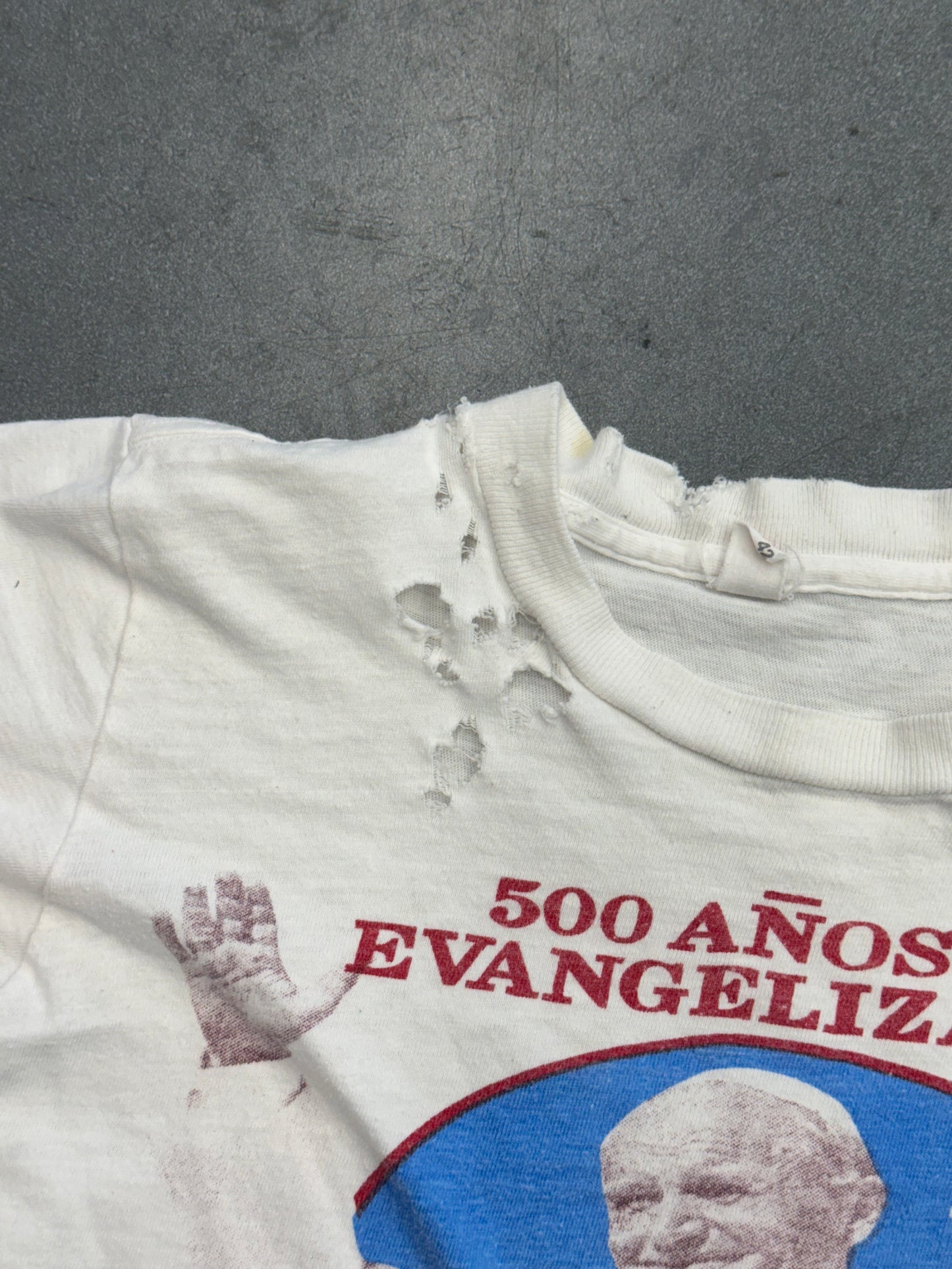 1984 POPE 500 ANOS DE EVANGELIZACION SANTO DOMINGO TEE (CUB TAG)