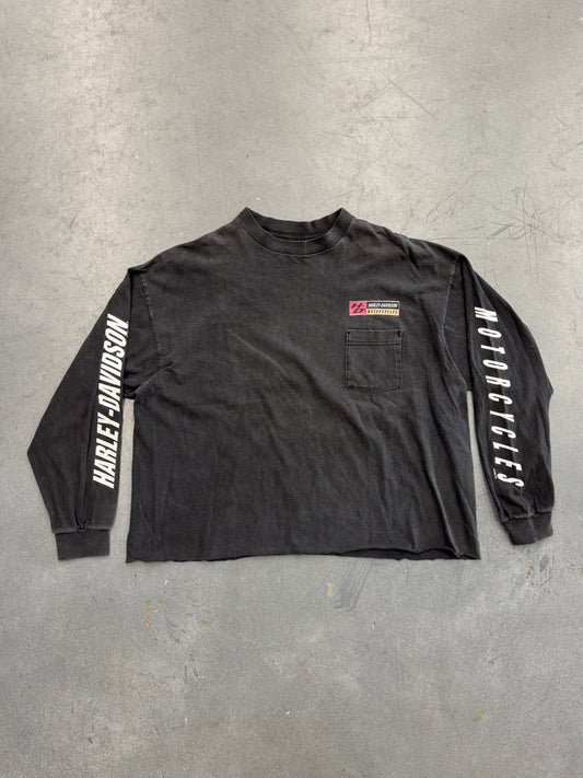 1998 HARLEY-DAVIDSON FT. LAUDERDALE LS MOCK NECK POCKET TEE