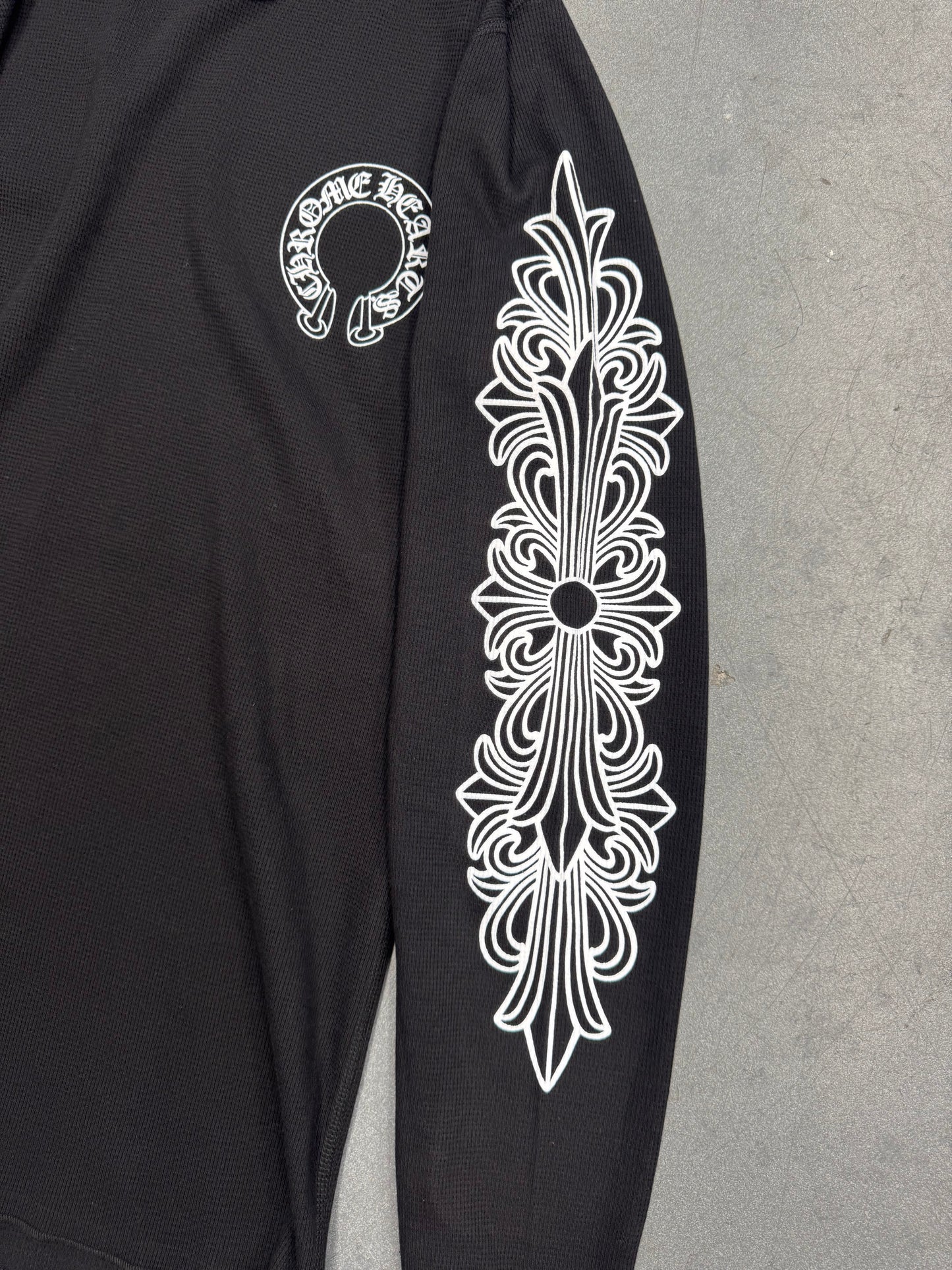CHROME HEARTS FLORAL LS THERMAL  - BLACK/WHITE