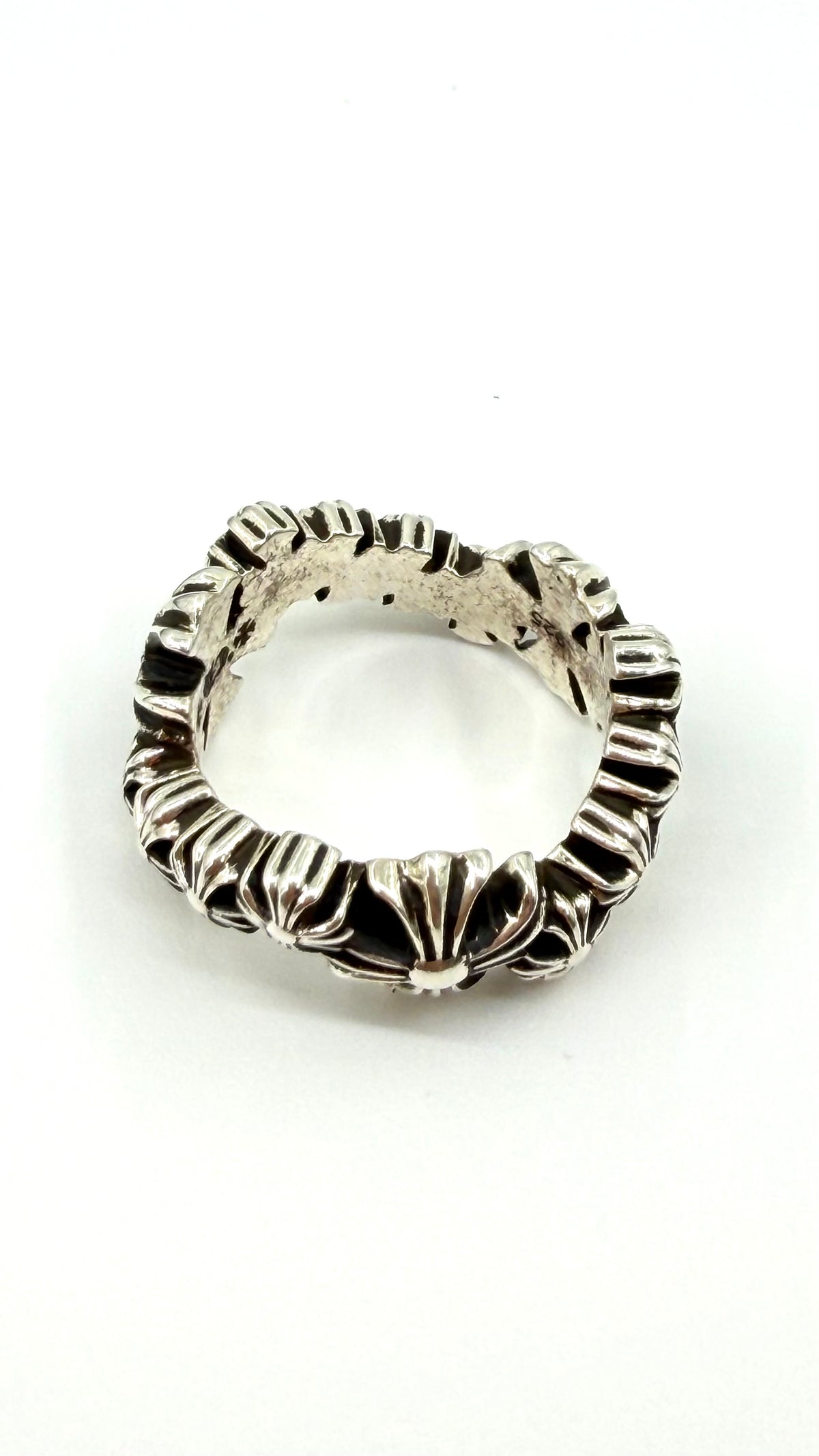 CHROME HEARTS PLUS WAVE SILVER RING