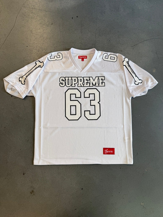 FW25 SUPREME BONES FOOTBALL JERSEY - WHITE (L) (NEW)
