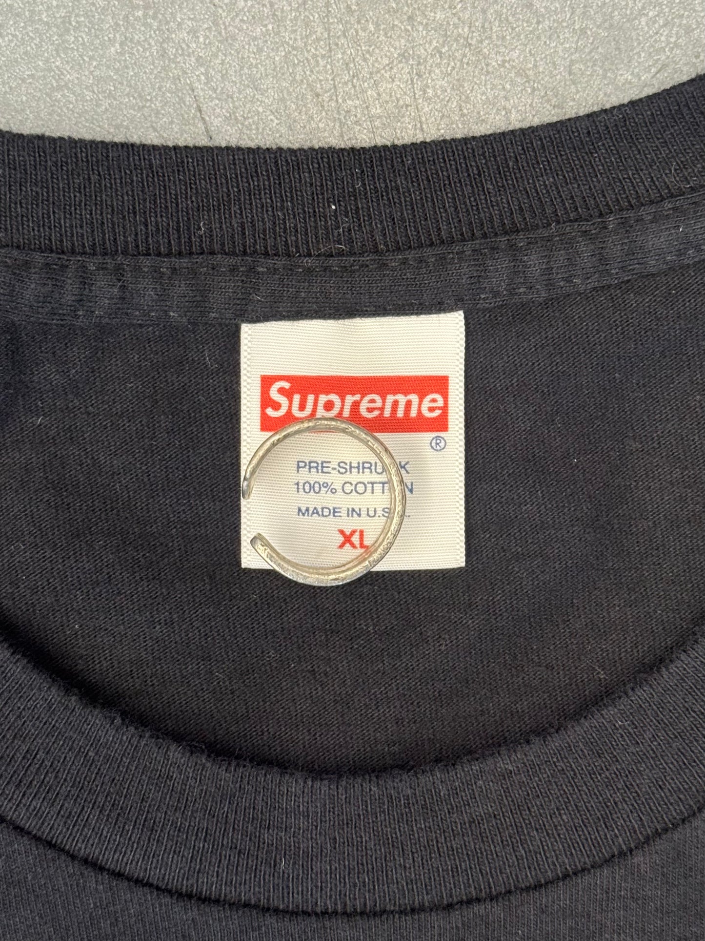 SS17 SUPREME YOU BEEN HIT LS TEE - BLACK