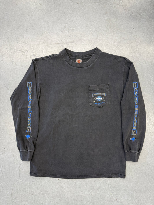 2000 HARLEY-DAVIDSON CHICAGO, ILLINOIS LONGSLEEVE POCKET TEE (HARLEY DAVIDSON TAG)