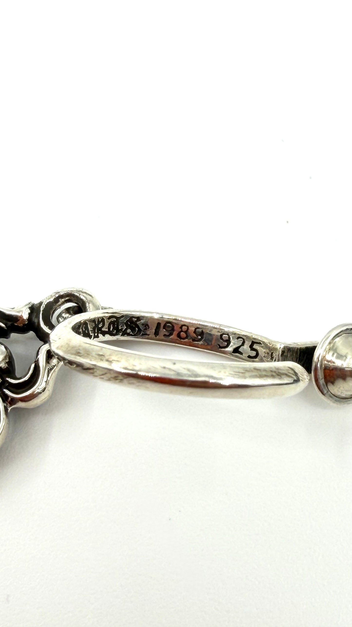 CHROME HEARTS #5 DAGGER HOOP SILVER EARRING