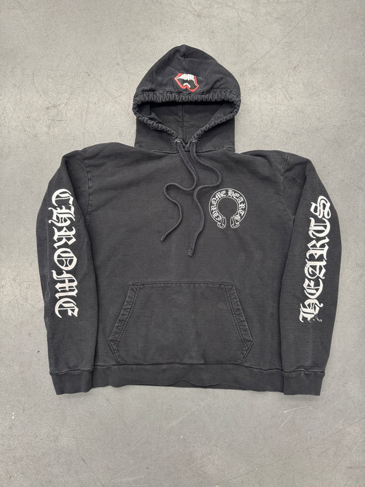 CHROME HEARTS MATTY BOY CHOMPER HORSESHOE PULLOVER HOODIE - BLACK
