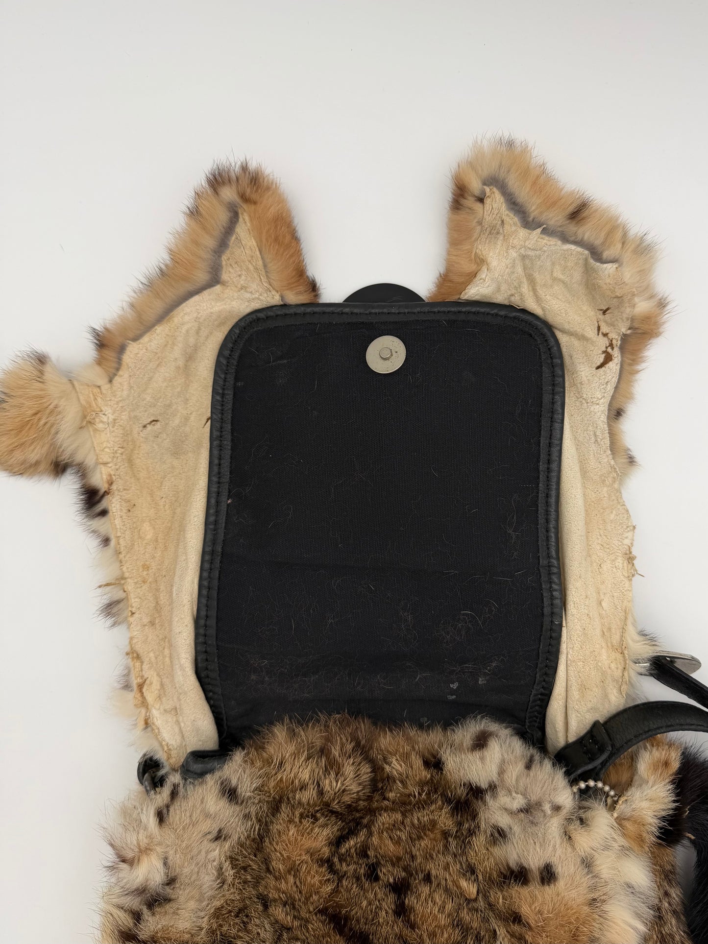 90S HARLEY-DAVIDSON BOBCAT FUR SHOULDER BAG