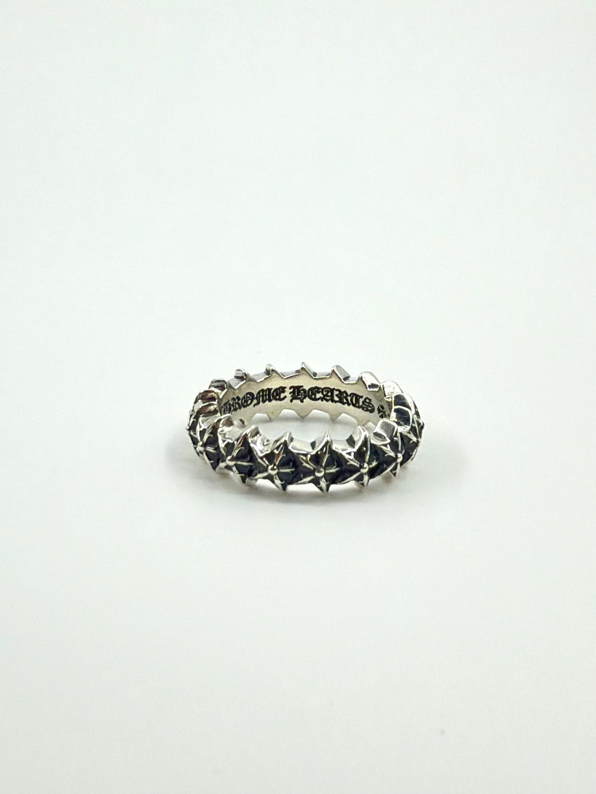 CHROME HEARTS TINY 5 POINT STAR BAND SILVER RING