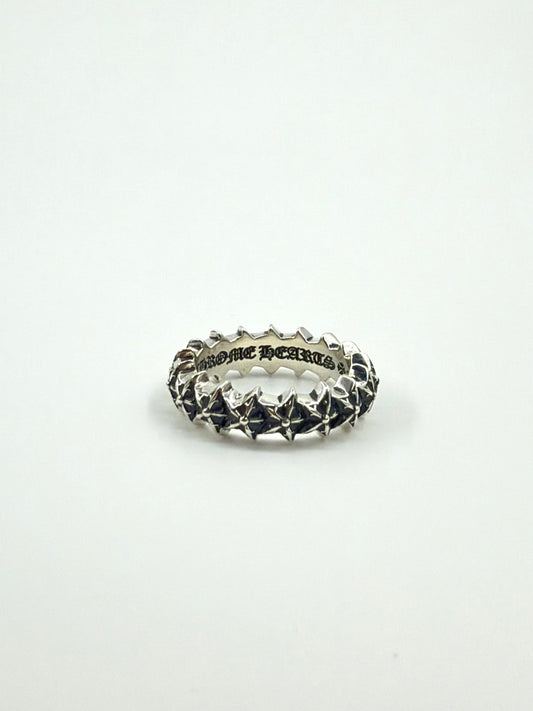 CHROME HEARTS TINY 5 POINT STAR BAND SILVER RING