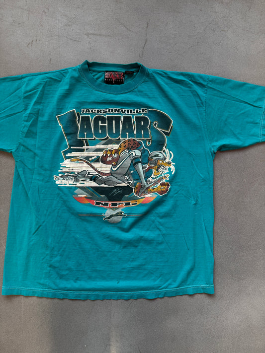 1994 JACKSONVILLE JAGUARS JACK DAVIS TEE (IRON KNIGHTS ATHLETICS TAG)