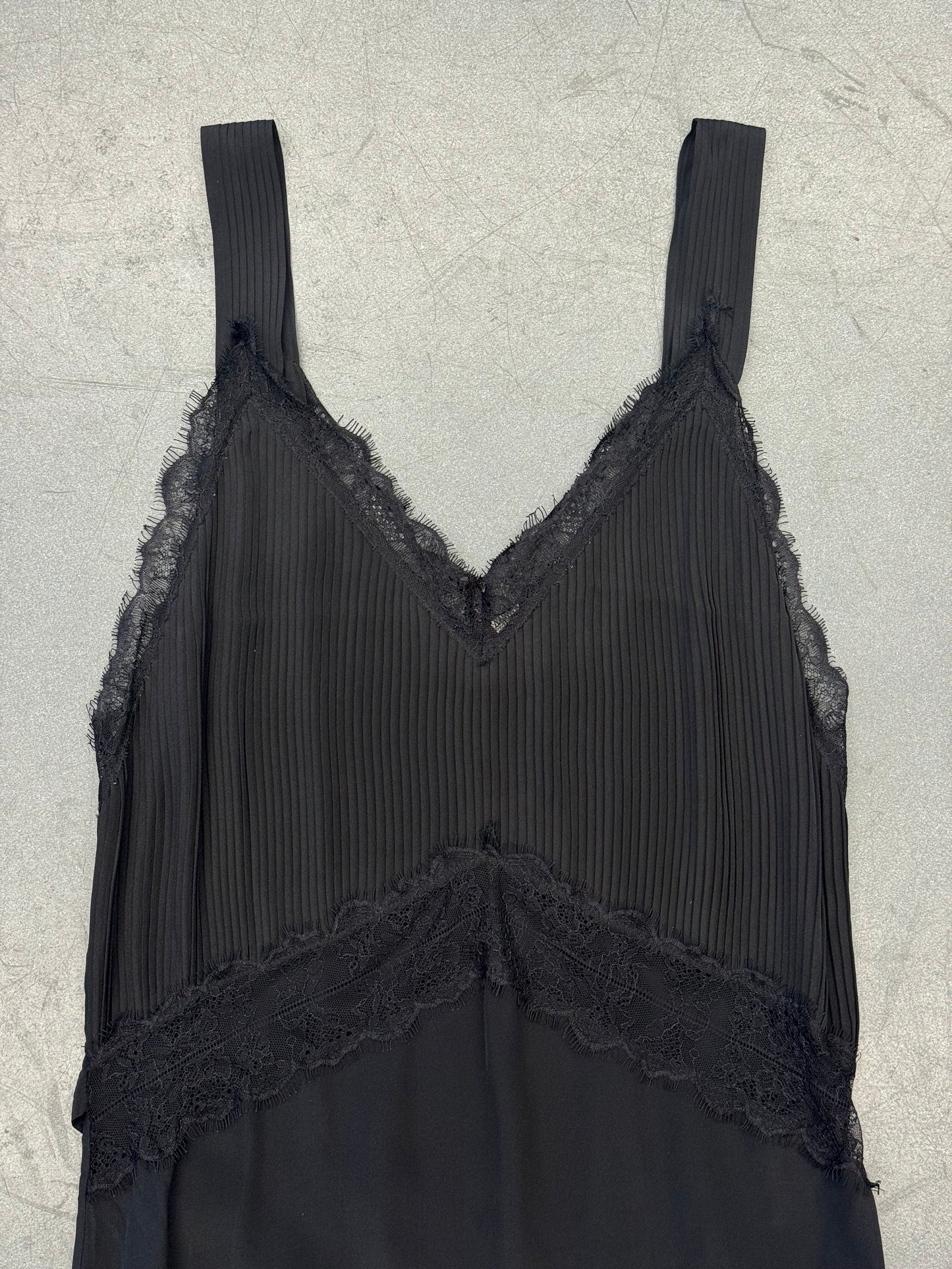SLEEPING WITH JACQUES BLACK SILK SLEEPWEAR DRESS