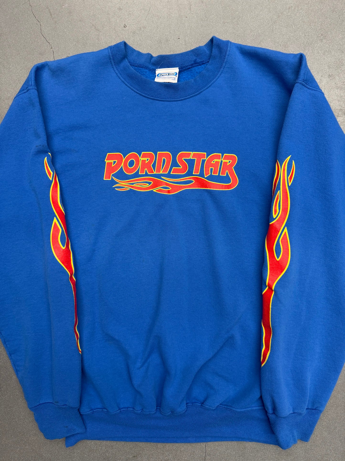 Y2K PORN STAR FLAME LOGO CREWNECK