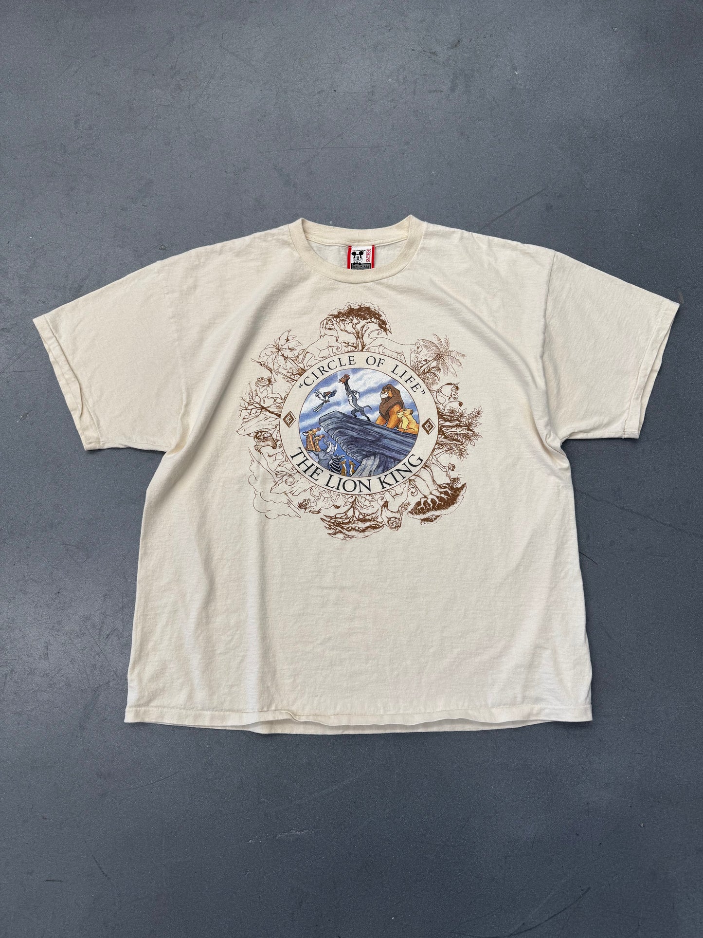 90'S DISNEY THE LION KING "CIRCLE OF LIFE" TEE (DISNEY DESIGNS TAG)